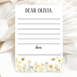 Bee 1st Birthday Time Capsule Card 招待状