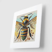 Bee 280924IREF212 - Watercolor スクエア壁時計 (傾斜)