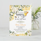 Bee A Little Honey is on the Way Baby Shower 招待状 (スタンド正面)