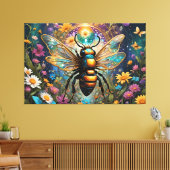 Bee ai art Stretted Canvas Print キャンバスプリント (インサイチュ (リビング))