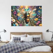Bee ai art Stretted Canvas Print キャンバスプリント (インサイチュ (寝室))