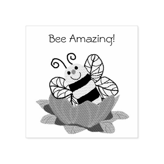 Bee Amazing Personalization Stamp ラバースタンプ (インプリント)