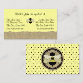 Bee and Burlapベビーレジストリカード エンクロージャーカード (正面/裏面)