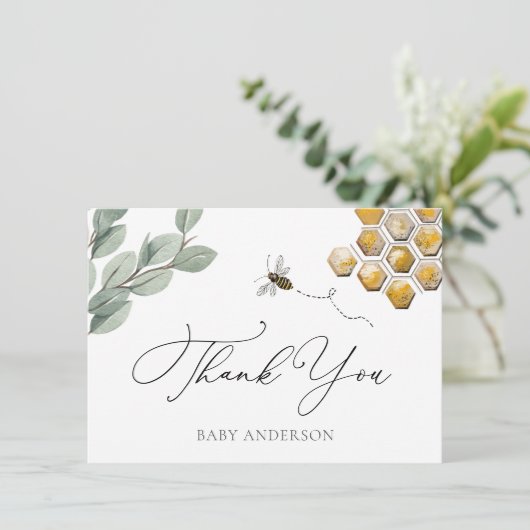 Bee and Eucalyptus Greenery Thank You (スタンド正面)