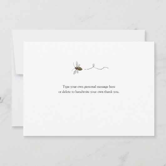 Bee and Eucalyptus Greenery Thank You (裏面)