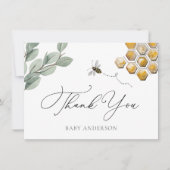 Bee and Eucalyptus Greenery Thank You (正面)