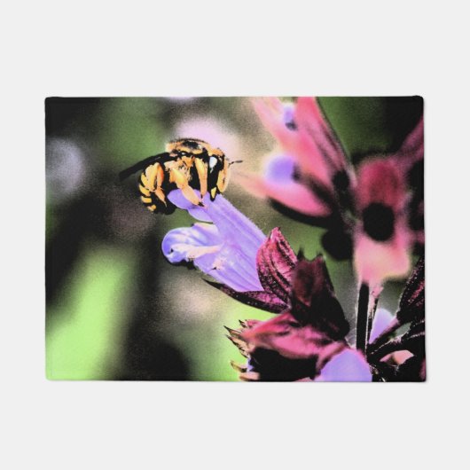Bee and Flower dma ドアマット (正面)