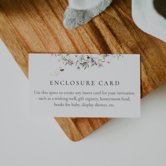 Bee and Lavender オーダーメイド同封カード エンクロージャーカード