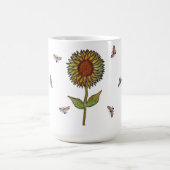 Bee And Sunflower Mug コーヒーマグカップ (中央)