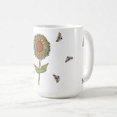 Bee And Sunflower Mug コーヒーマグカップ (正面右)