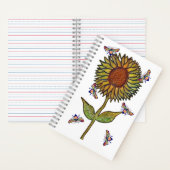 Bee And Sunflower Notebook ノートブック (内側)