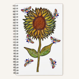 Bee And Sunflower Notebook ノートブック
