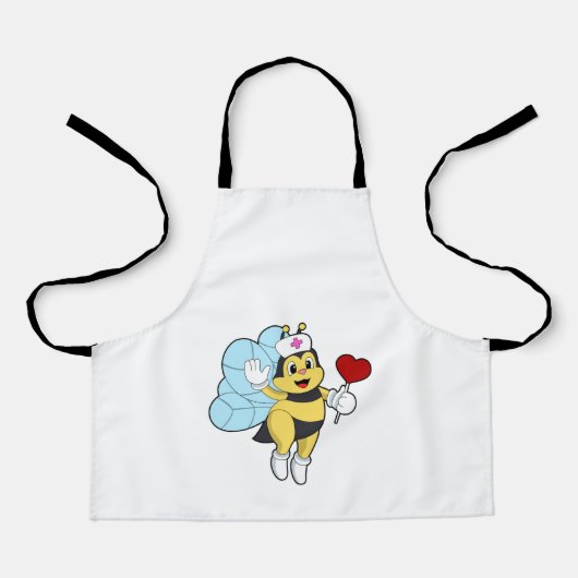 Bee asナースwithハート.PNG エプロン (正面)