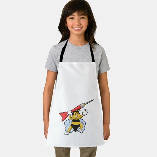 Bee at Darts with Dart.PNG エプロン (インサイチュ)