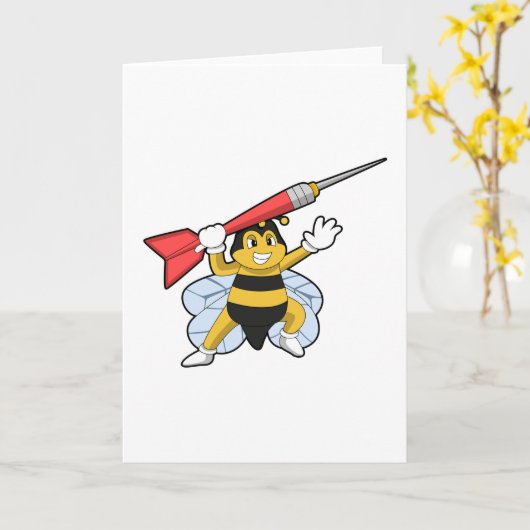 Bee at Darts with Dart.PNG カード (黄色い花)