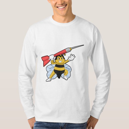 Bee at Darts with Dart.PNG Tシャツ (正面)