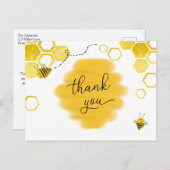 Bee Baby Showerありがとうポストカード ポストカード (正面/裏面)