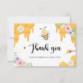 Bee Baby Showerありがとう カード (正面)