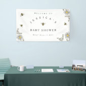 Bee Baby Showerへようこそのまわりに・シャワー 横断幕 (トレードショー)