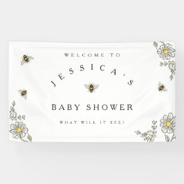 Bee Baby Showerへようこそのまわりに・シャワー 横断幕