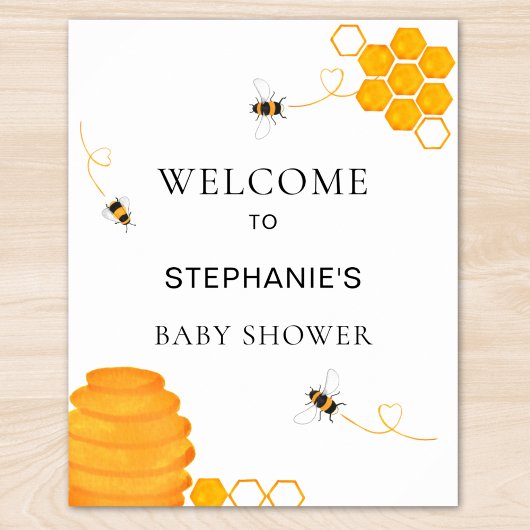 Bee Baby Showerへようこそ ポスター