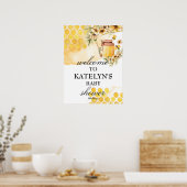 Bee Baby Showerウェルカムサイン ポスター (キッチン)