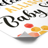 Bee Baby Showerウェルカムサイン ポスター (角)