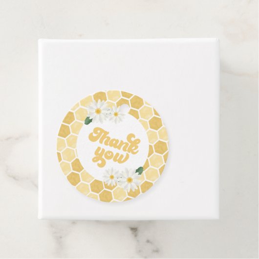 Bee Baby Showerハニカムとデイジーありがとう フェイバータグ (インサイチュ)