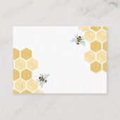 Bee Baby Showerハニカムデイジーブックベビー エンクロージャーカード (裏面)