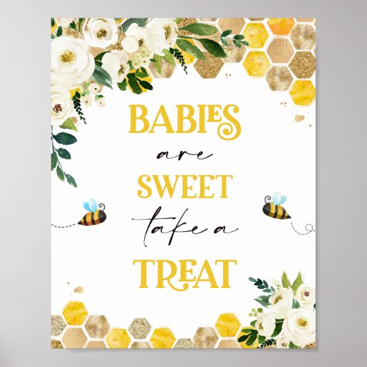 Bee Baby ShowerパーティーサインMommy To Bee Decor Sign ポスター (正面)