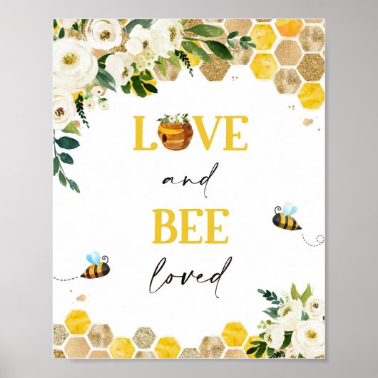 Bee Baby ShowerパーティーサインMommy To Bee Decor Sign ポスター (正面)