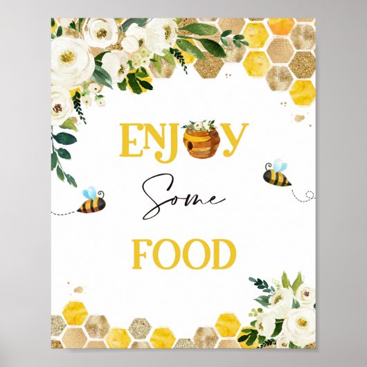Bee Baby ShowerパーティーサインMommy To Bee Decor Sign ポスター (正面)