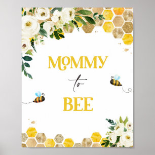 Bee Baby ShowerパーティーサインMommy To Bee Decor Sign ポスター