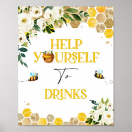 Bee Baby ShowerパーティーサインMommy To Bee Decor Sign ポスター