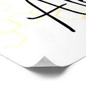 Bee Baby Shower 男女兼用 Welcome 手頃 ポスター (角)