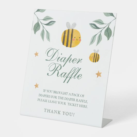 Bee baby shower books and gifts 台座サイン (正面)