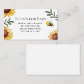 Bee Baby Shower Books forベビー 名刺 (正面/裏面)