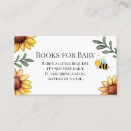 Bee Baby Shower Books forベビー 名刺