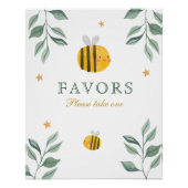 Bee baby shower favors ポスター (正面)