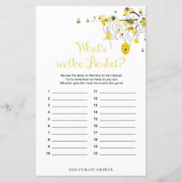 Bee Baby Shower Game – バスケットゲームの内容