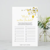 Bee Baby Shower Game – バスケットゲームの内容 (スタンド正面)