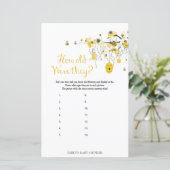 Bee Baby Shower Game – 彼らは何歳だった (スタンド正面)