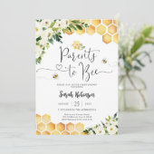 Bee Baby Shower Invitation 招待状 (スタンド正面)