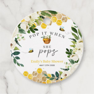 Bee Baby Shower Mommy To Bee ポップ・アートの Bey Shower W フェイバータグ