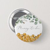 Bee Baby Shower Mommy to Bee 缶バッジ (正面&裏面)