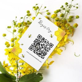 Bee Baby Shower Registry エンクロージャーカード