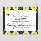 Bee Baby Shower Save the Date (正面)