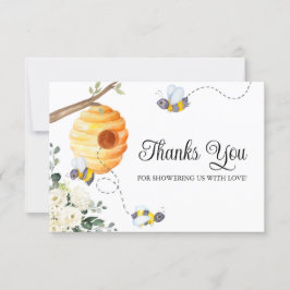 Bee Baby Shower Thank You カード