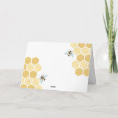 Bee Baby Shower Thank You カード (裏面)