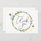 Bee Baby Shower Thank You サンキューカード (正面/裏面)